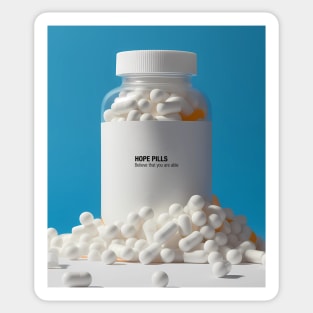 Hope Pills: A Bottle of Hope to cure the 2023 Hangover. Believe That You Are Able Sticker